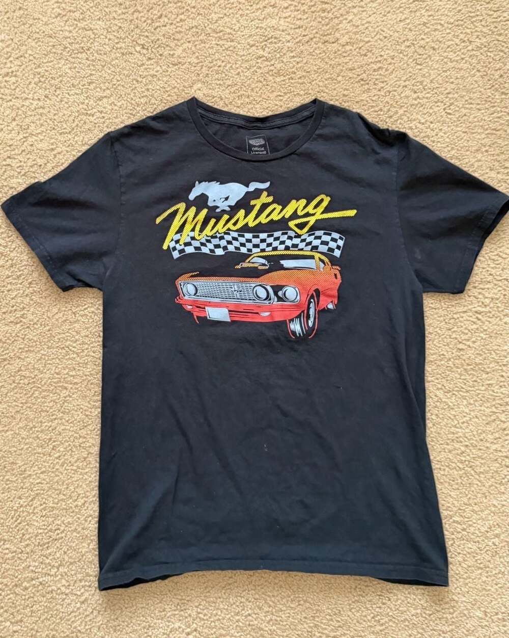 Ford Mustang Licensed Graphic T-Shirt Black Size M